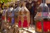 A row of Morrocan lamps.