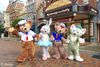 Characters in a Hong Kong Disneyland street