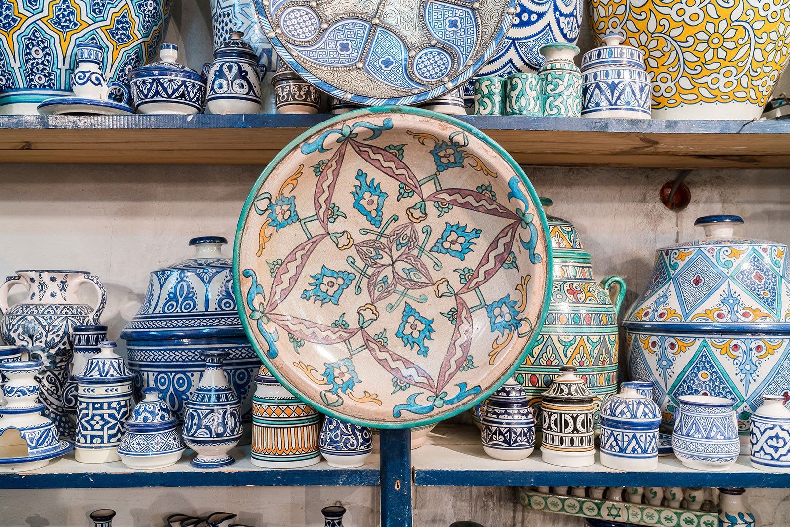 Traditional Moroccan style pottery.