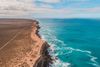 A coastal road on the Nullarbor Plain.