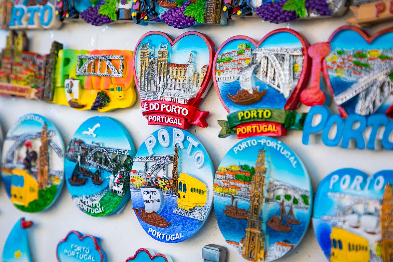 Magnets with images of Porto, Portugal. 