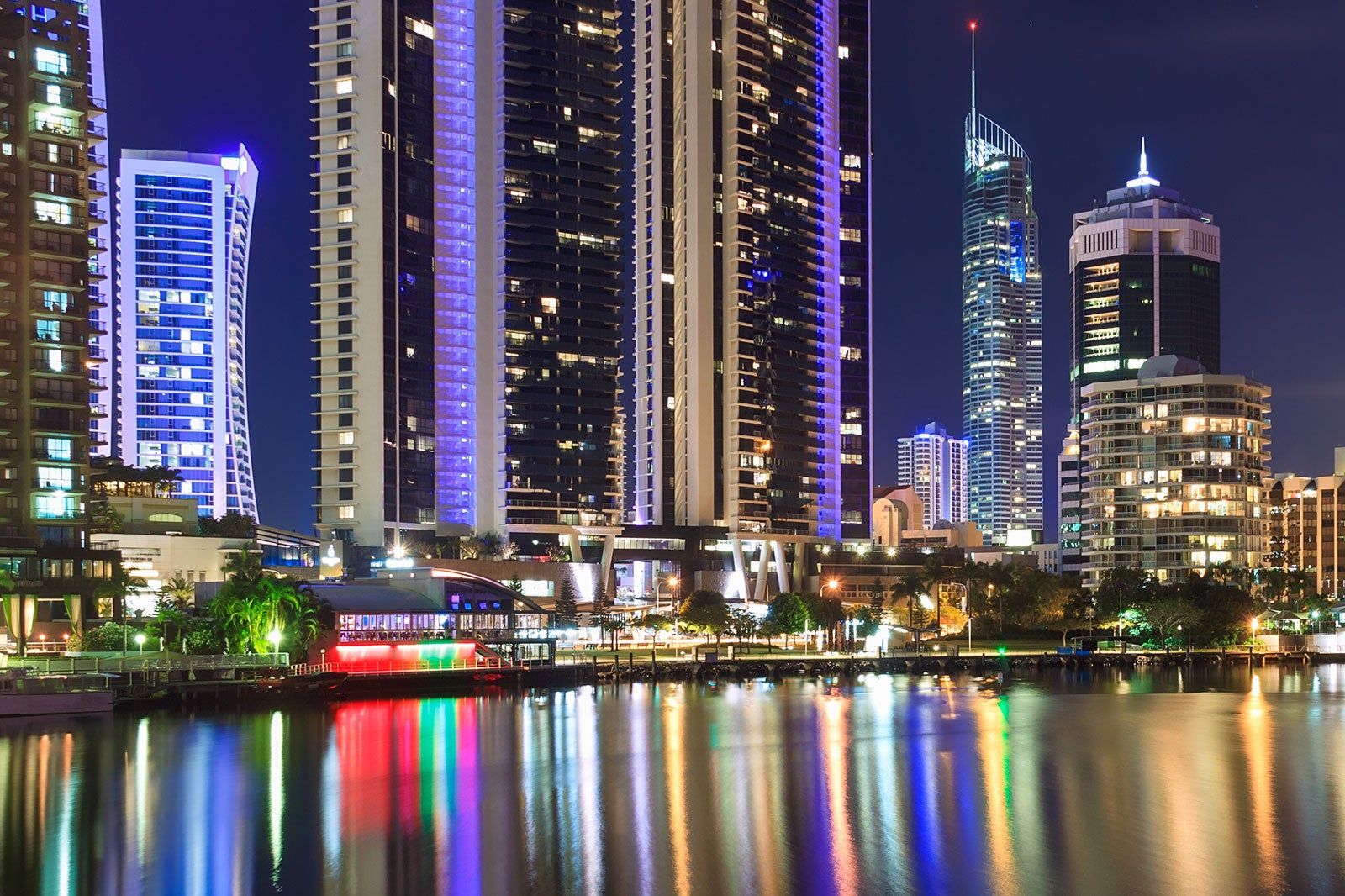 Gold coast city view at night.