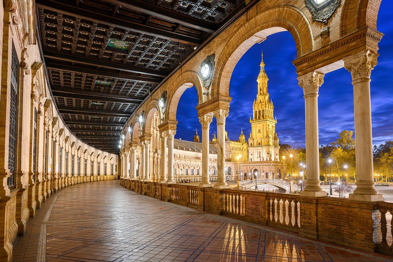 Plaza de Espana in Seville, Andalusia, Spain