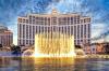 View of the fountain in front of the Bellagio Hotel in Las Vegas.