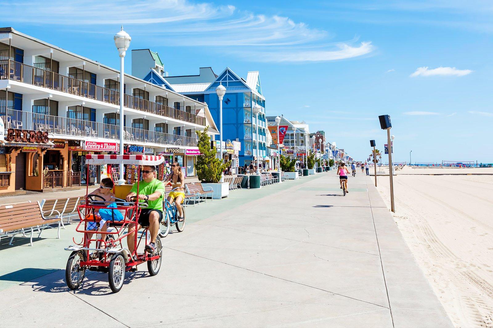 A beachfront boulevard.