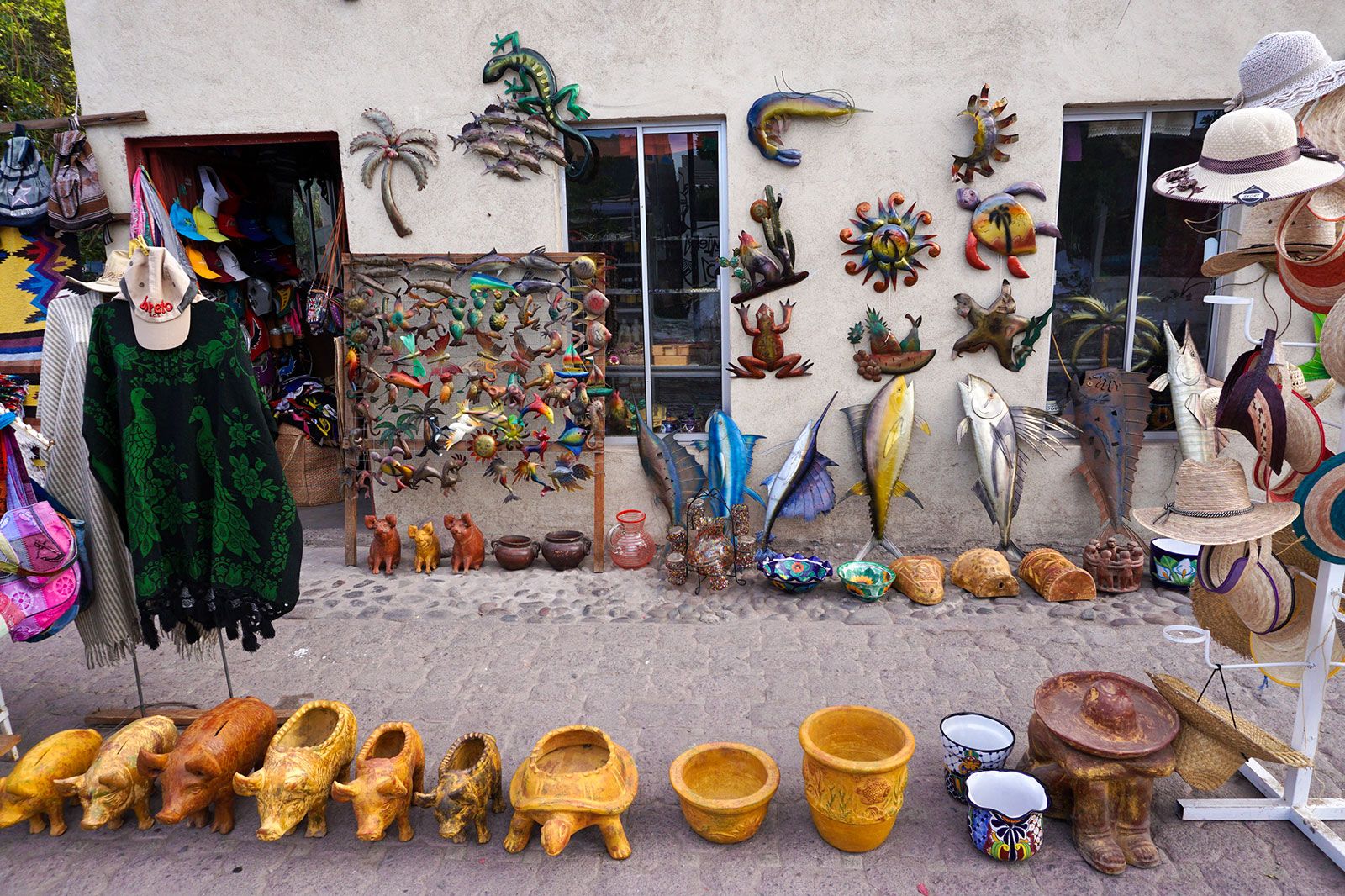 A woman shopping for clothes.