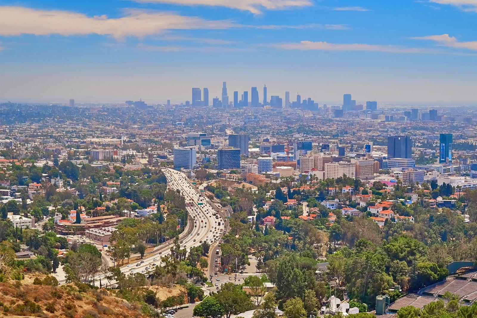 View from Mulholland Drive in Los Angeles