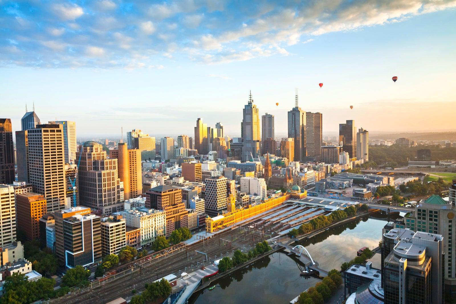 Buildings in Melbourne.