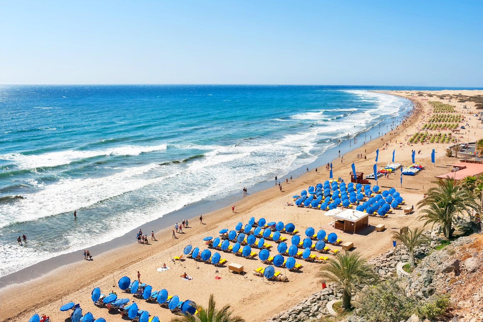 Playa del Inglés in Gran Canaria, Spain