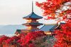 A temple with autumn foliage all around.
