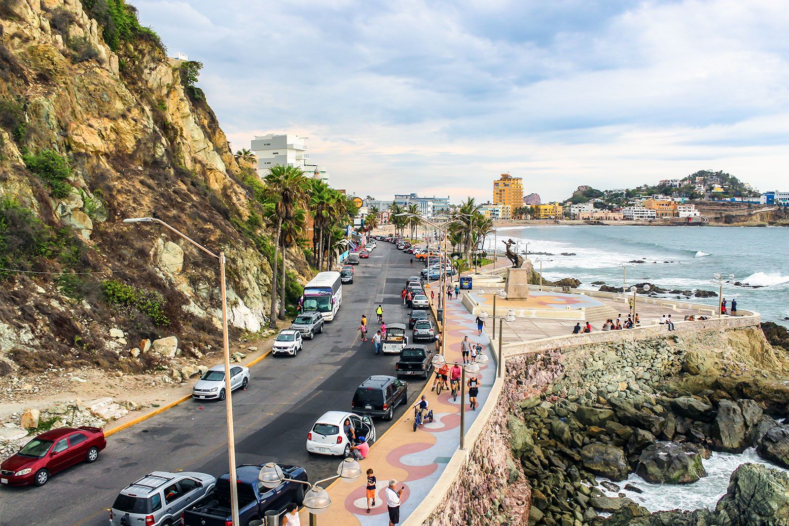Mazatlán coast line.