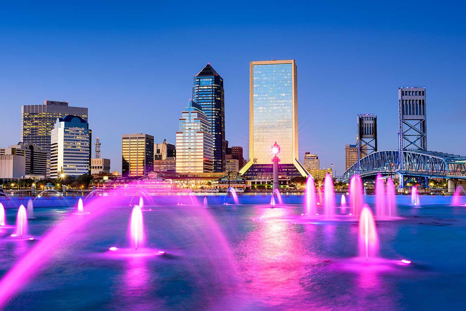 Pink fountain in Jacksonville, FL.