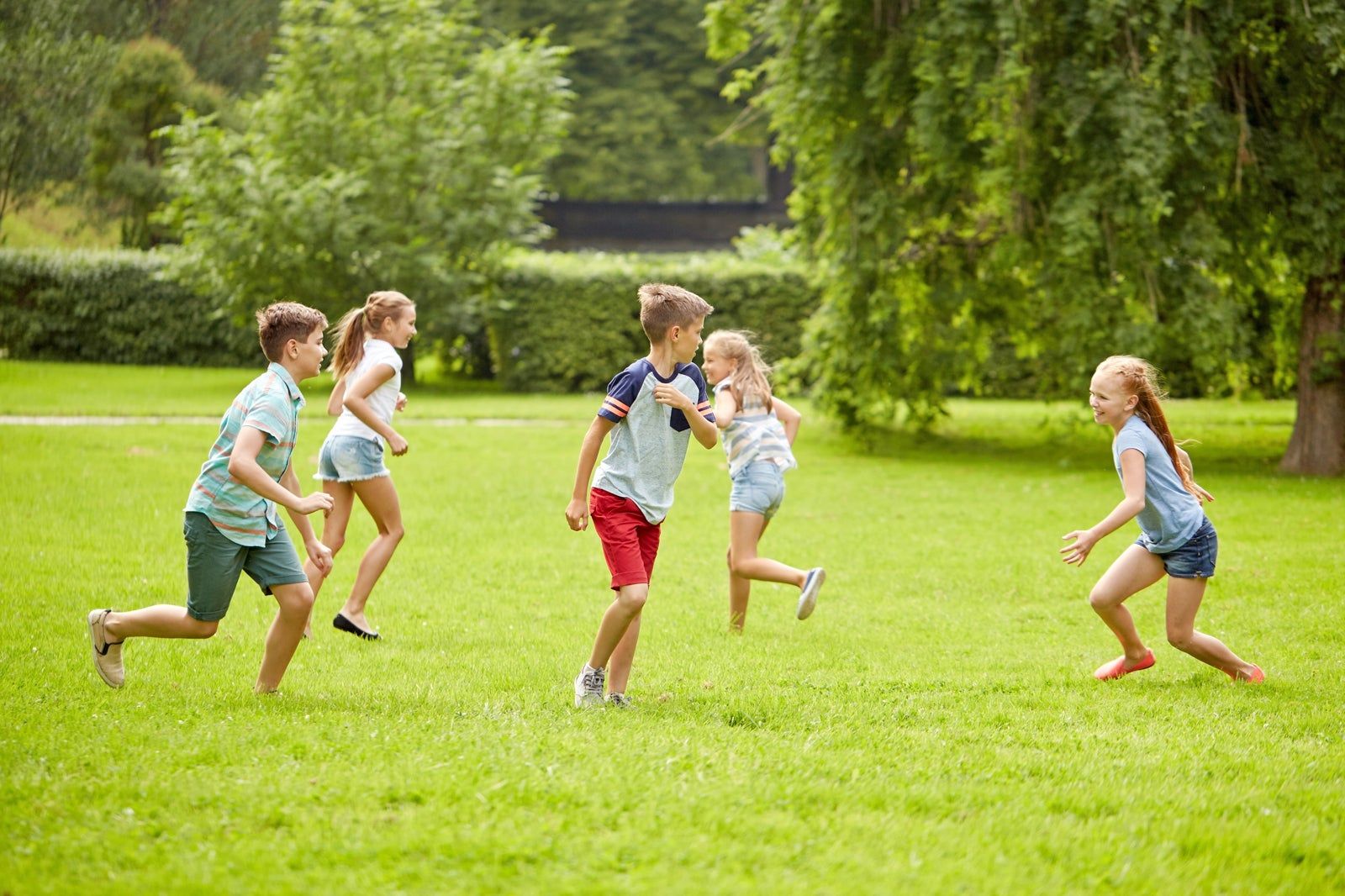 Kids playing in the park