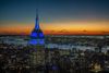 Empire State Building view from Summit one Vanderbilt at sunset.