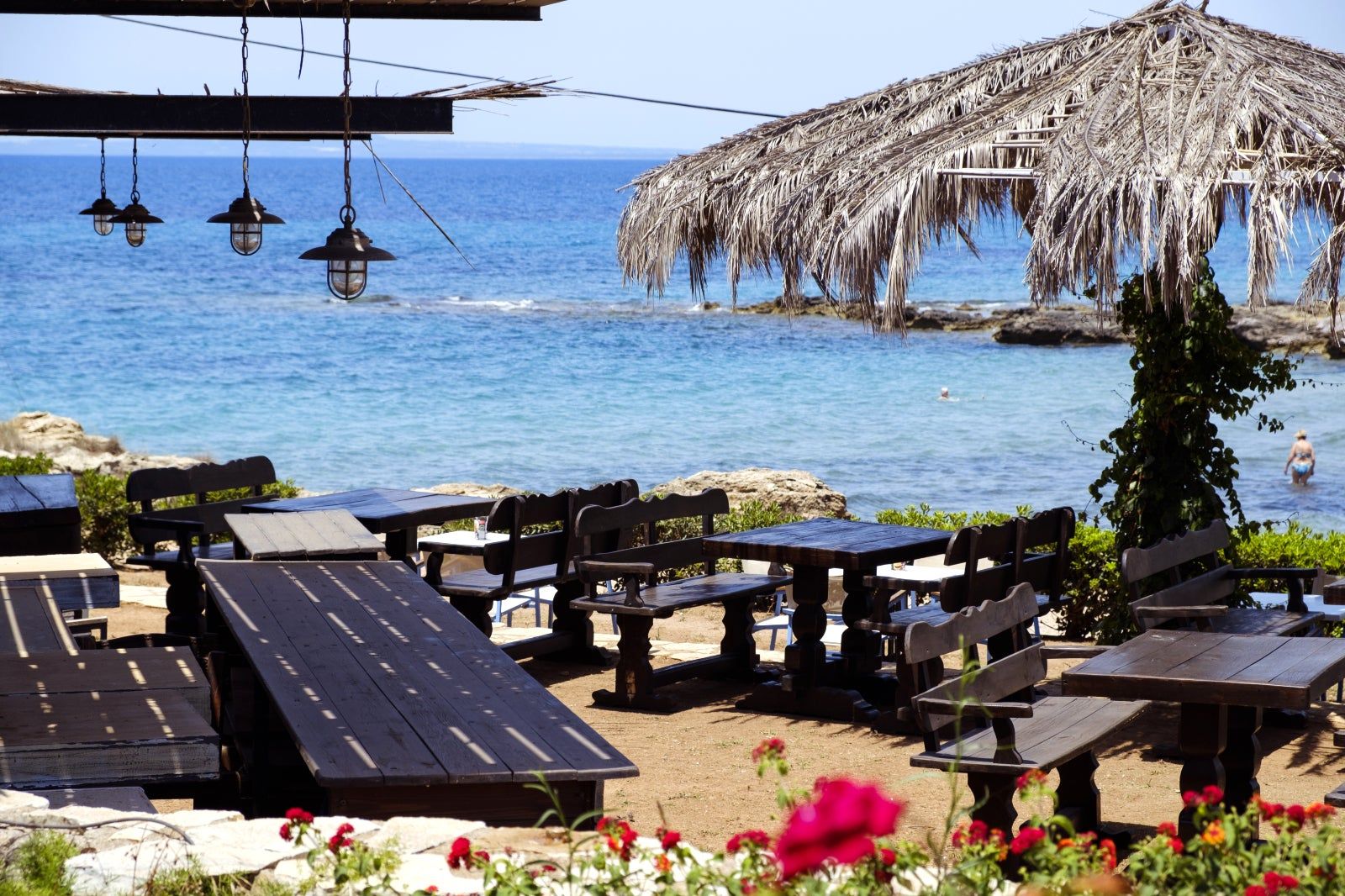 Restaurante com vista para o mar em Jericoacoara