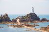 La Corbière lighthouse in Jersey, England
