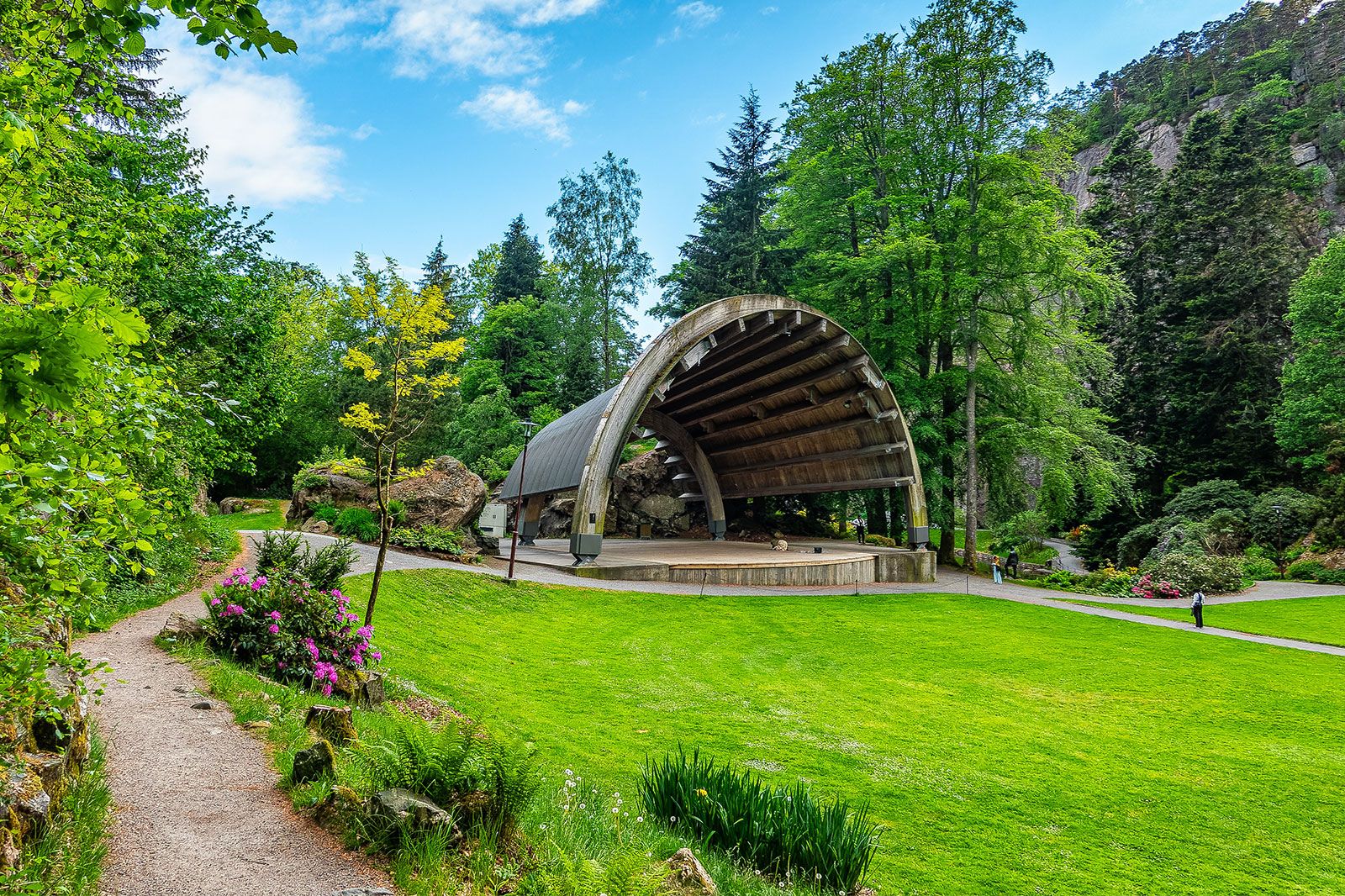 A recreation area in a park.