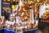 Christmas Market detail of wooden bird houses