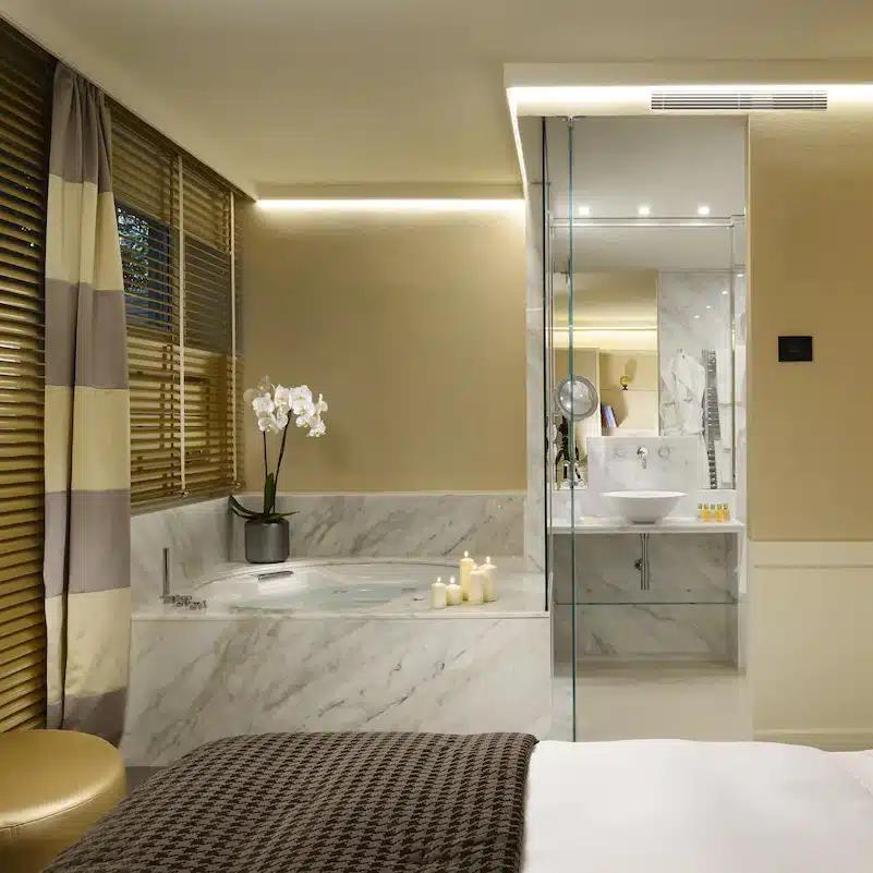 An elegant studio suite at Ponte Vecchio Suites & Spa in Florence, Italy
