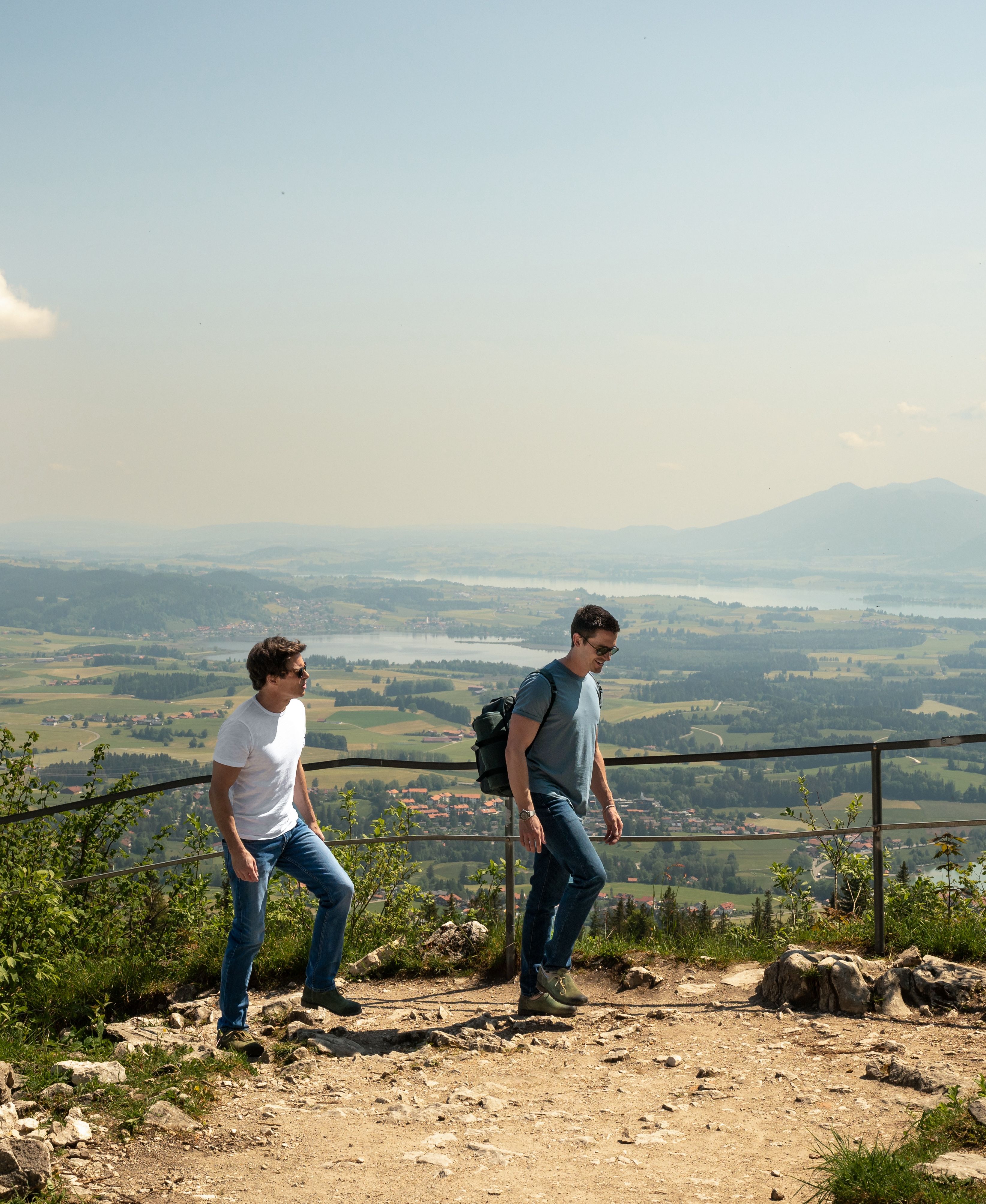 James Marsden and Antoni Porowski taking a hike in Bavaria. Photo: National Geographic/Bernd Schuller