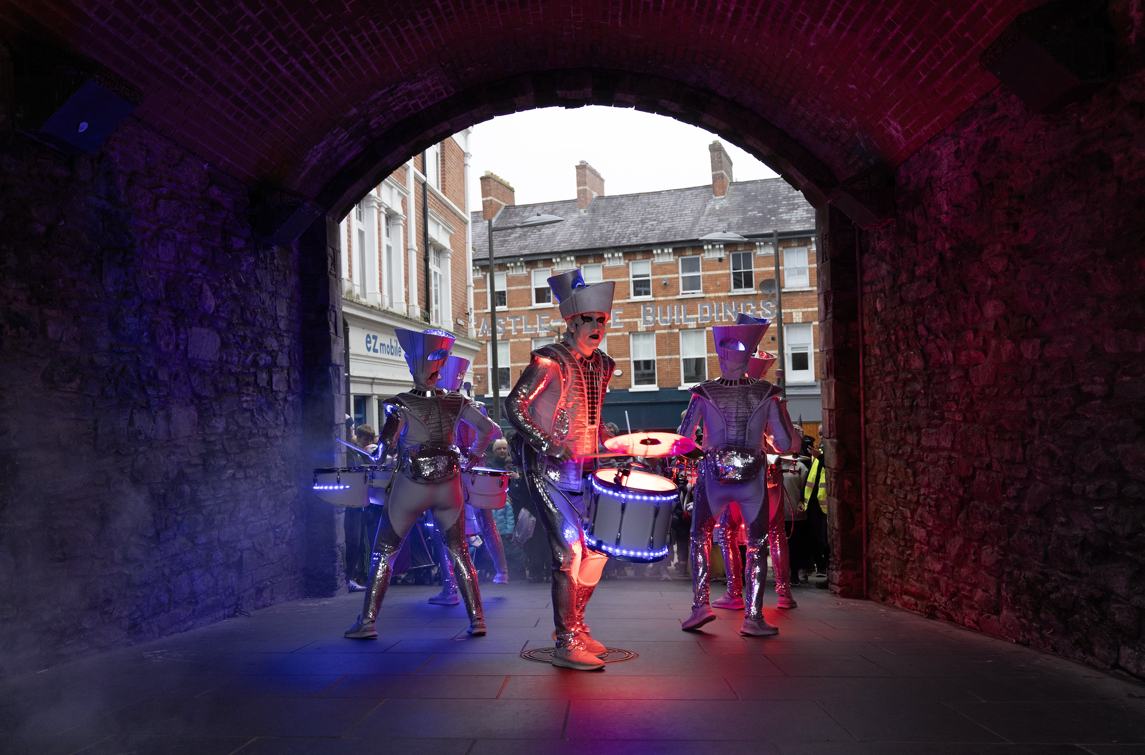 Performances in elaborate traditional costumes fill Derry-Londonderry during Samhain. 
