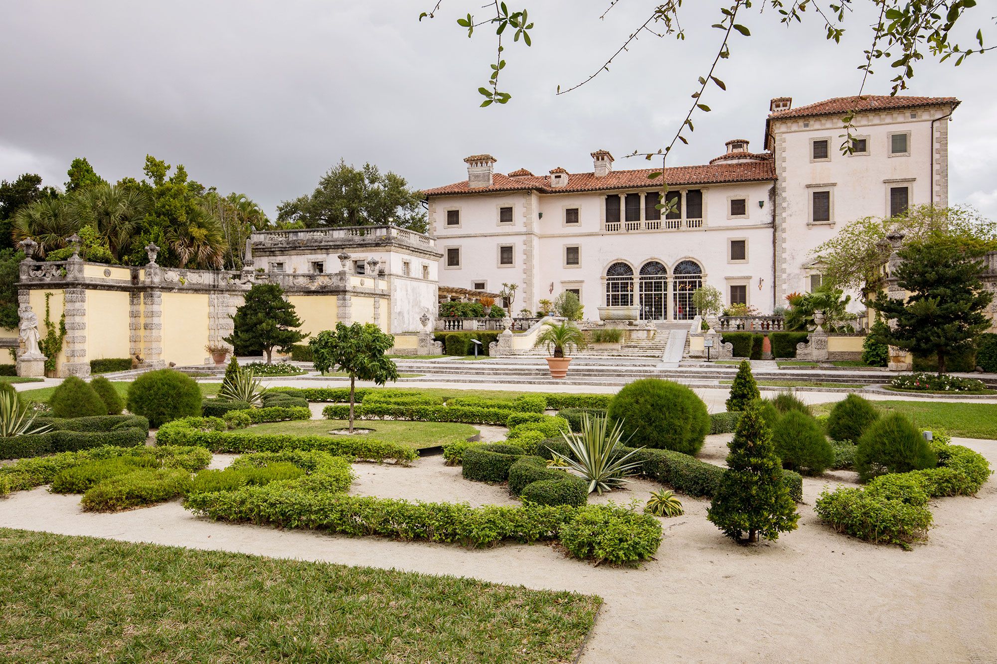 The gardens and Vizcaya Museum and Gardens in Miami.