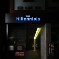 The front entrance of The Millennials Shibuya hotel in Tokyo, Japan