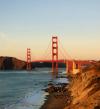 San Francisco's red-painted Golden Gate Bridge