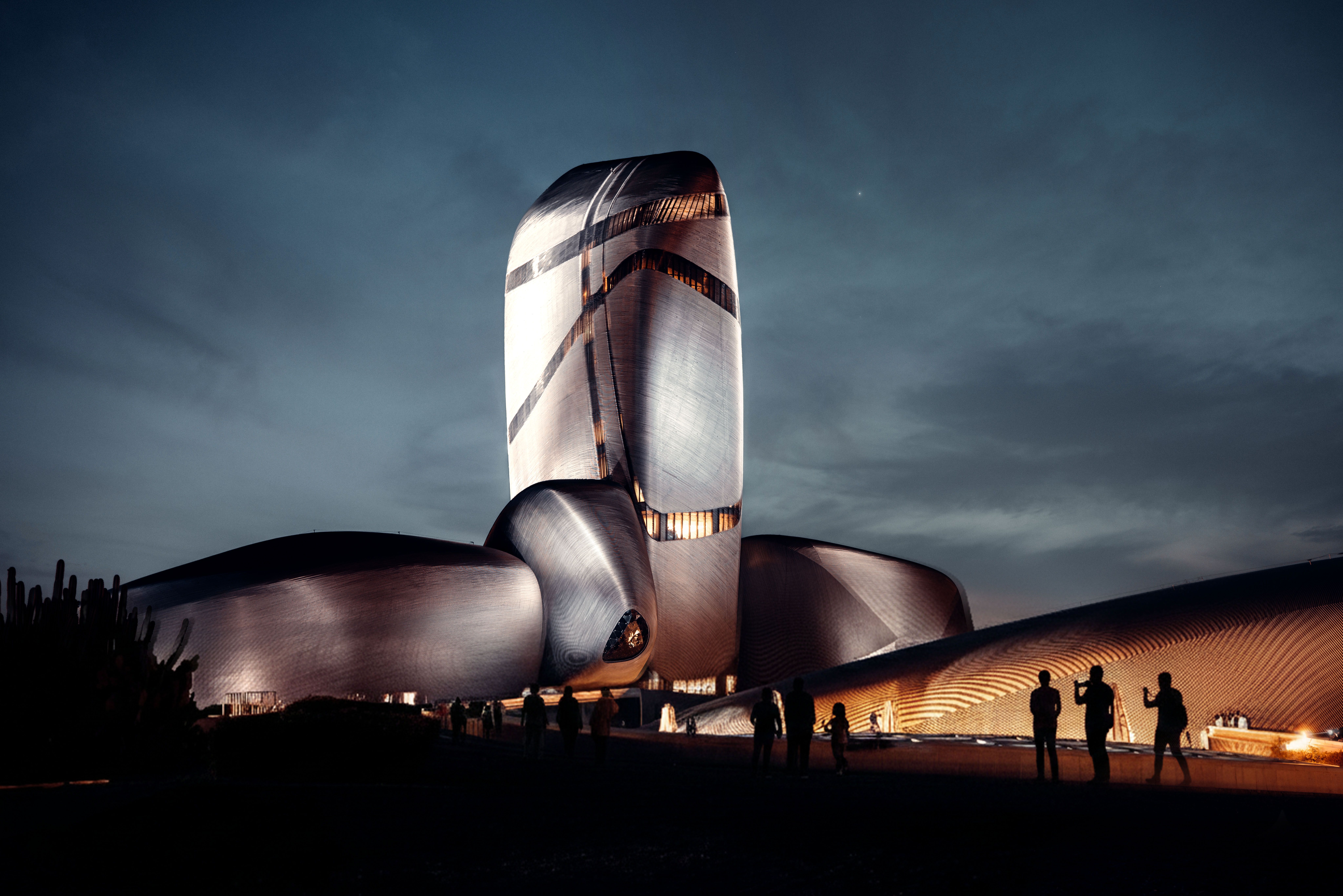 Ithra’s steel silhouette rises like a modern monument