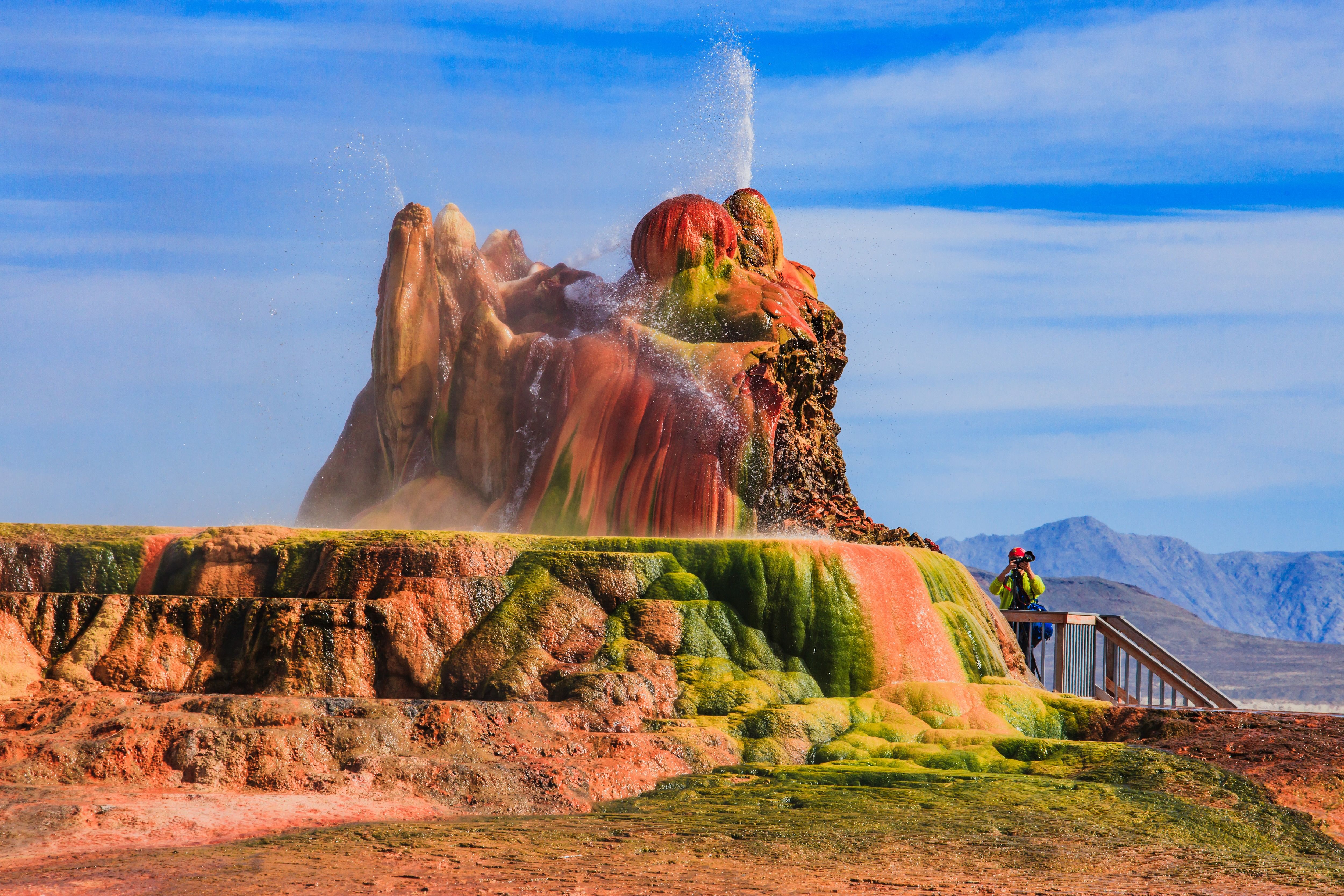 fly geyser in northern nevada