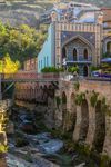 Orbeliani Baths and Persian facade in Tbilisi.