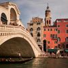 Rialto Bridge in Venice, Italy, the oldest crossing of the Grand Canal