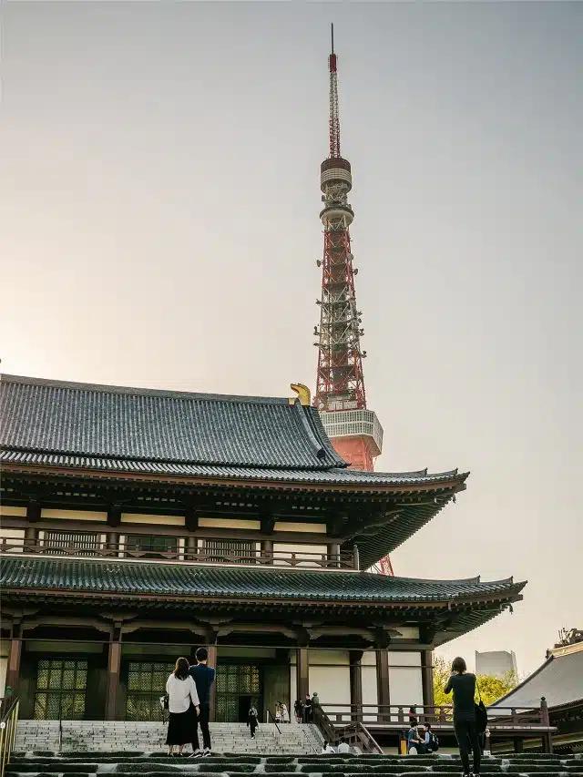 Take a walk through time, from the Tokyo Tower to the Zōjō-ji temple