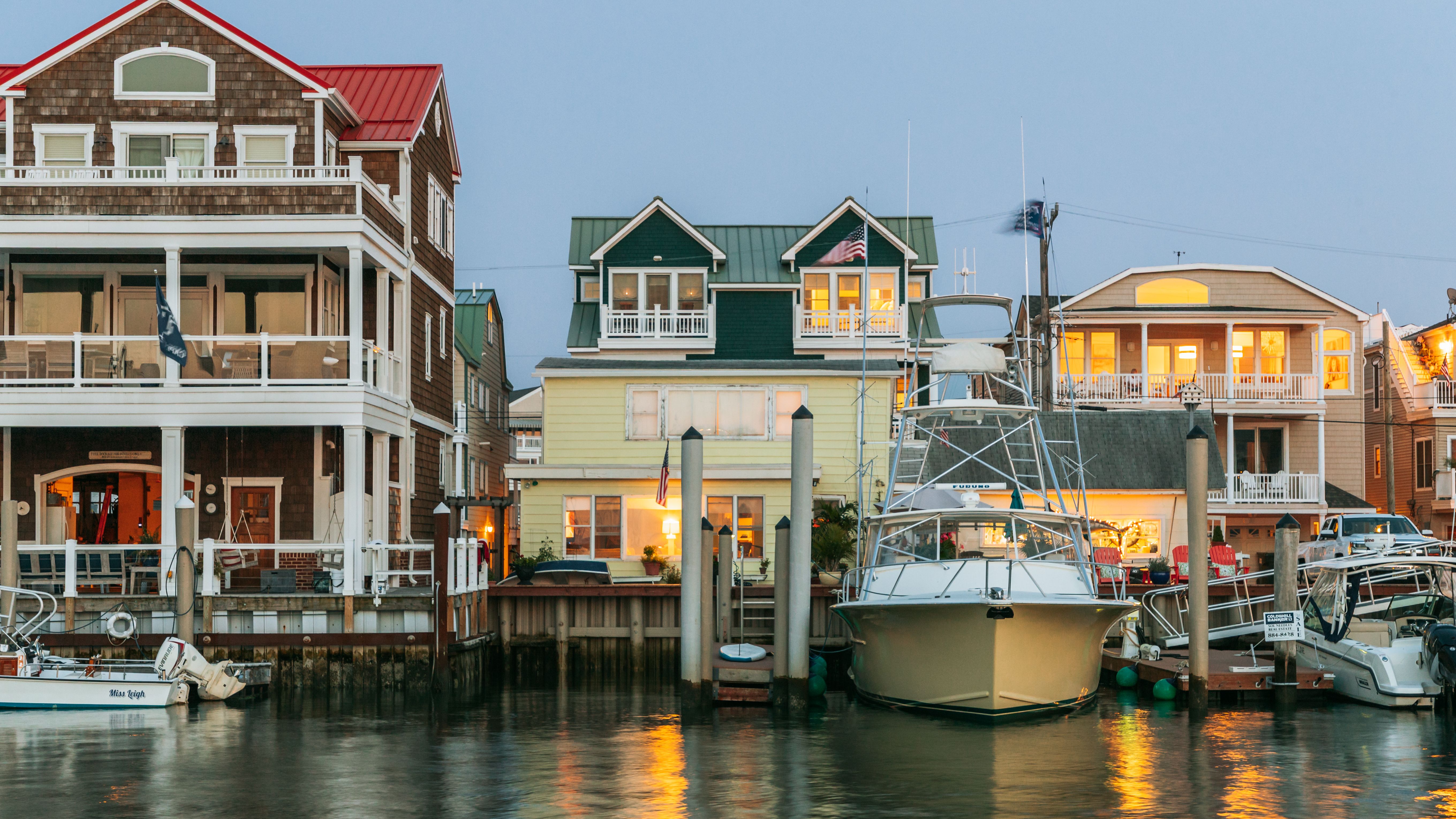 Rockland Harbor in coastal Maine