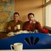 Brothers Colin McGregor and Ewan McGregor enjoy a cup of tea and hearty breakfast at the Newtonmore Grill, a truck stop on the A9 road, Scotland