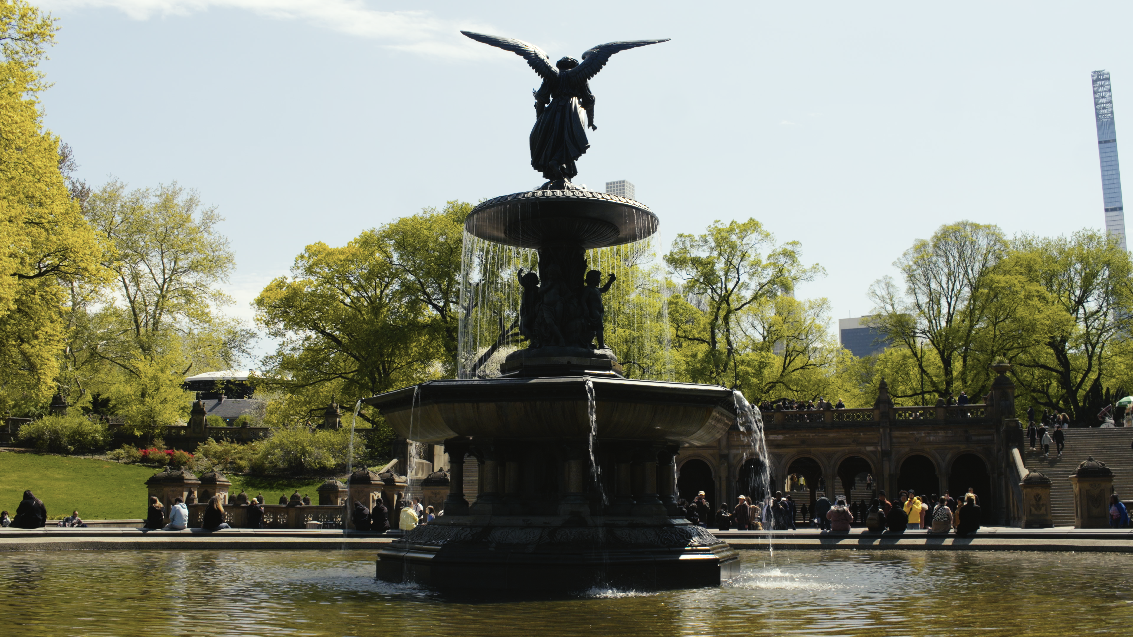 Bethesda Fountain, crowned by Emma Stebbins’s Angel of the Waters.