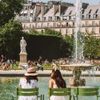 The fountains of the Jardin des Tuileries in the summertime