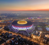 Puskás Aréna under the Budapest night sky