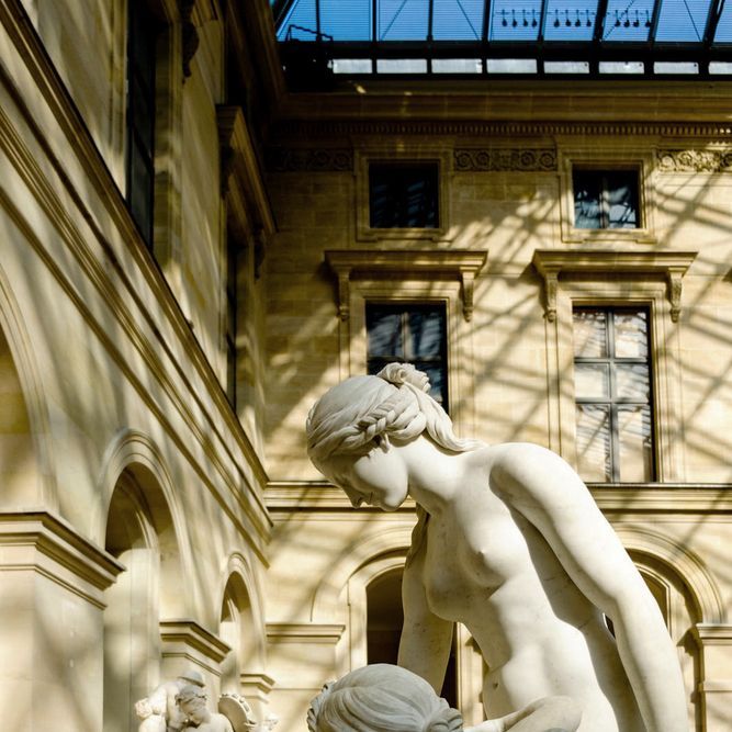 A statue at the Louvre, Paris
