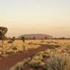 Uluru, formerly known as Ayer's Rock, seen from across the desert, in the Northern Territory, Australia