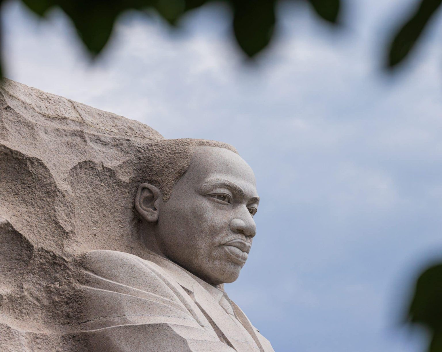 The intricately carved stone Martin Luther King, Jr. memorial in Washington, D.C.