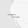 Map showing Santa Barbara and Los Angeles in California