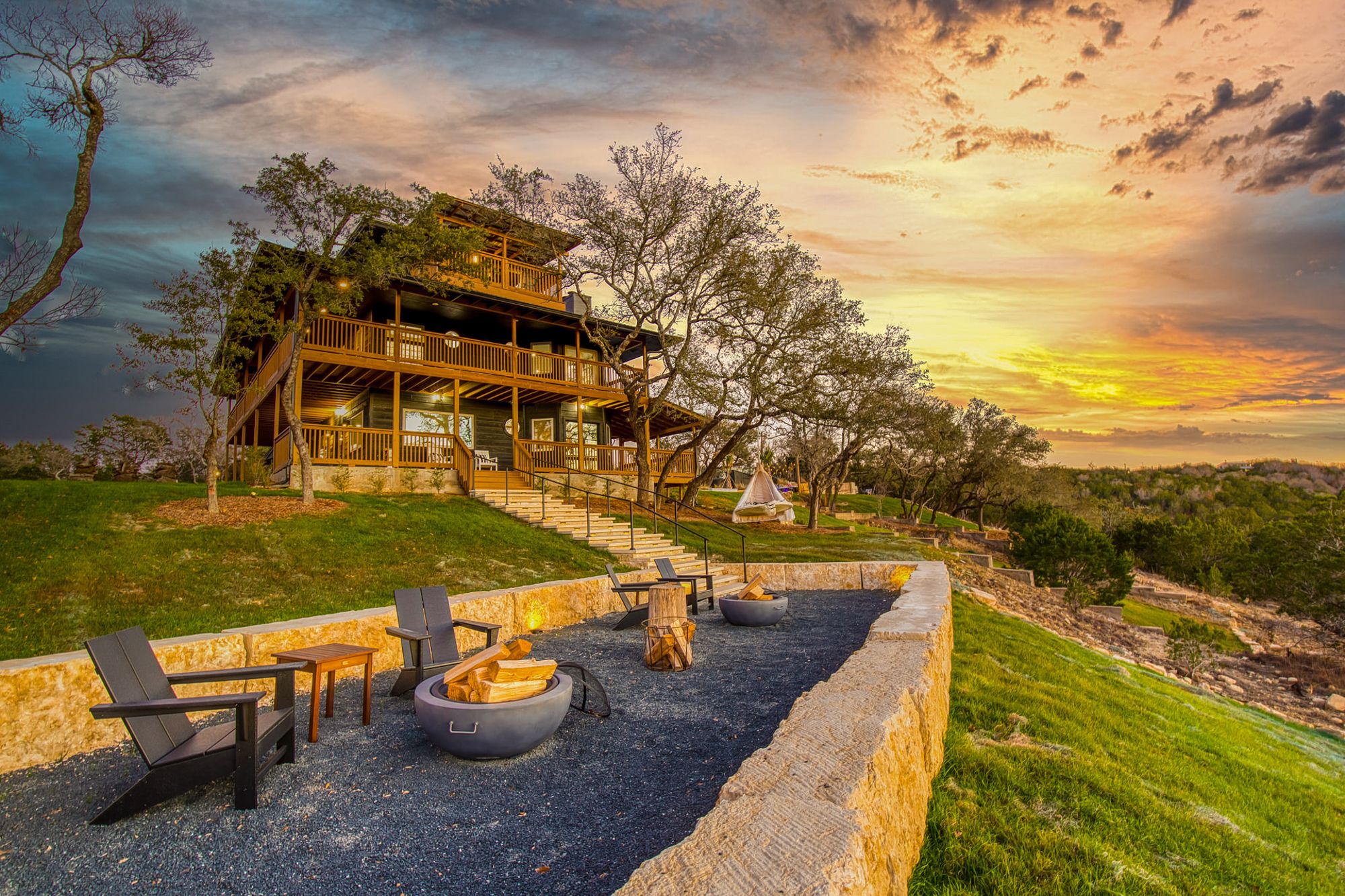 Dripping Springs Social - Dripping Springs, Texas - Exterior Sunset
