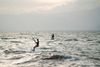 Kiteboarders in the ocean off the coast of Chame, Panamaa Oeste Province, Panama