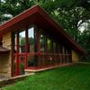 The angular exterior of The Elam House, by Frank Lloyd Wright