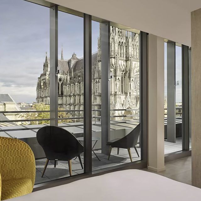 Admire Reims Cathedral from La Caserne Chanzy