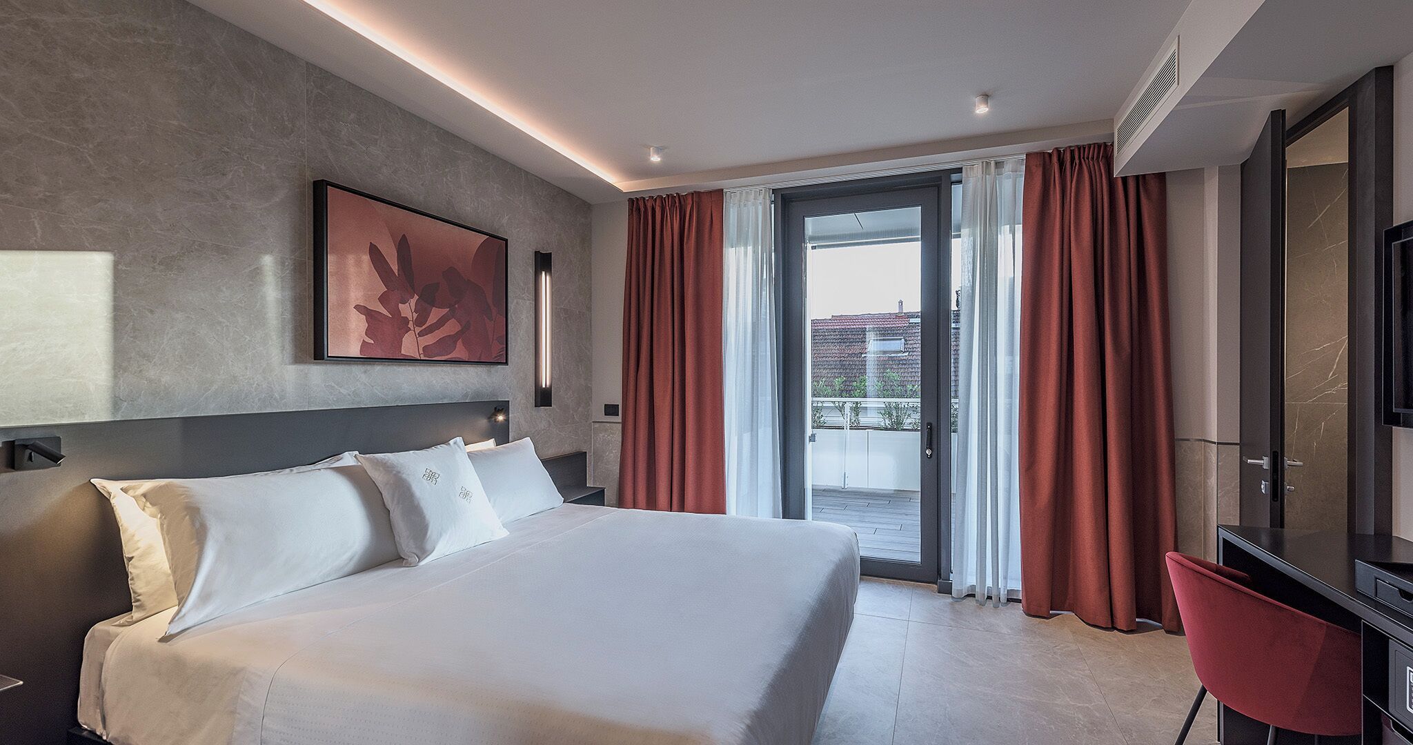 A bedroom at Palazzo Viridis hotel in Milan