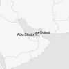 Map showing Abu Dhabi and Dubai