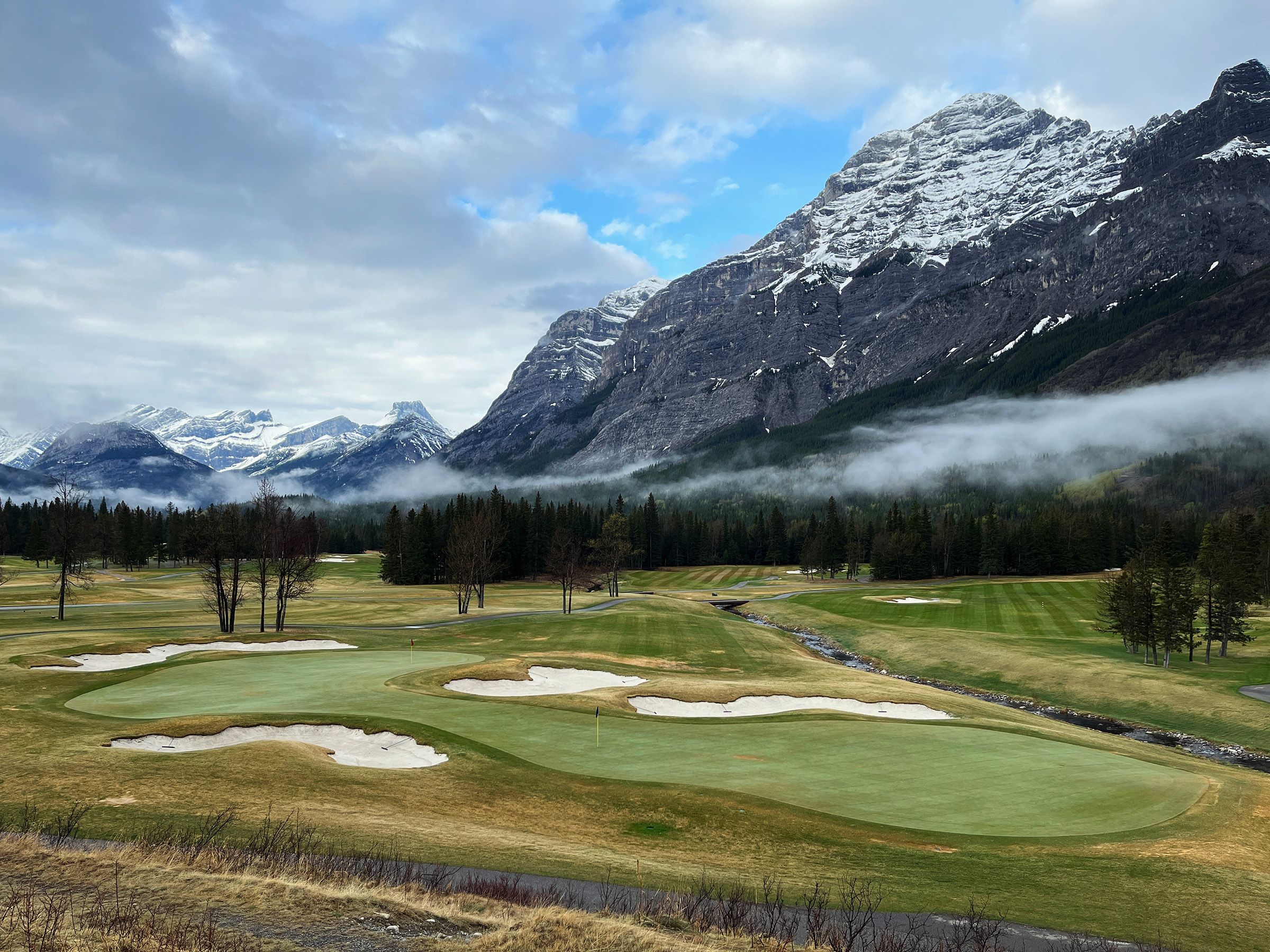 A golf course in the Rocky Mountains of Canada
