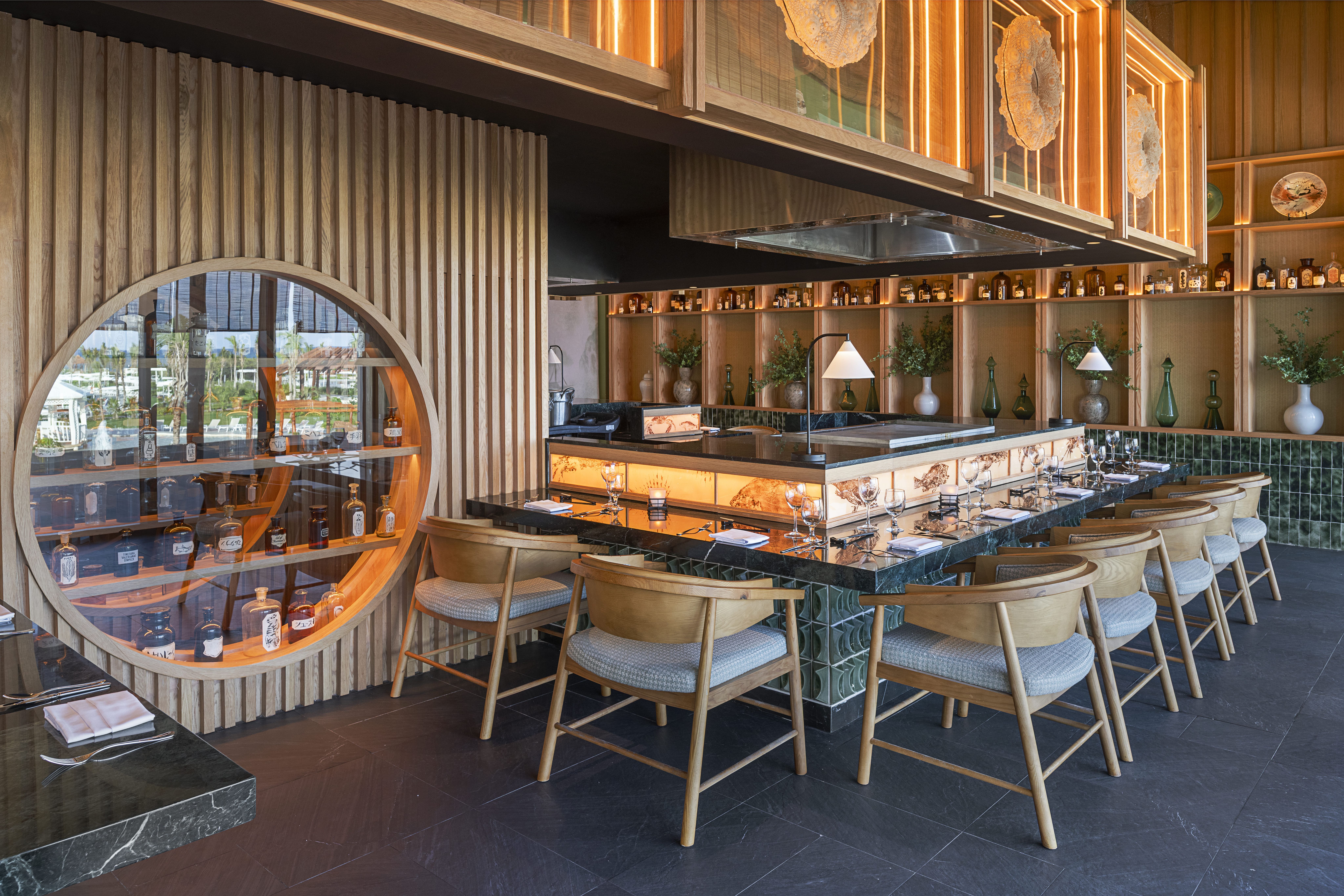 Sakura has both a teppanyaki grill and a terrace sushi bar. 